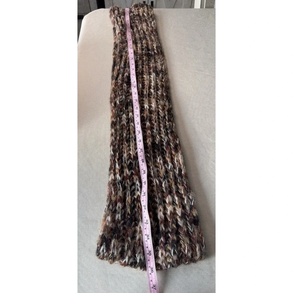 Collectioneighteen Chunky Knit Infinity Scarf‎ Metallic Yarn Long Winter Cozy